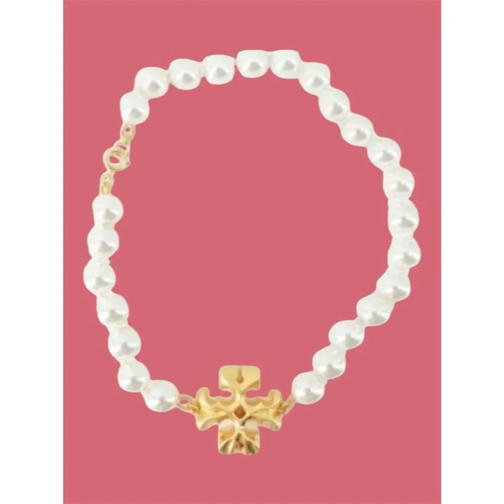 TORY BURCH ROXANNE PEARLS STATEMENT CHOKER NECKLACE